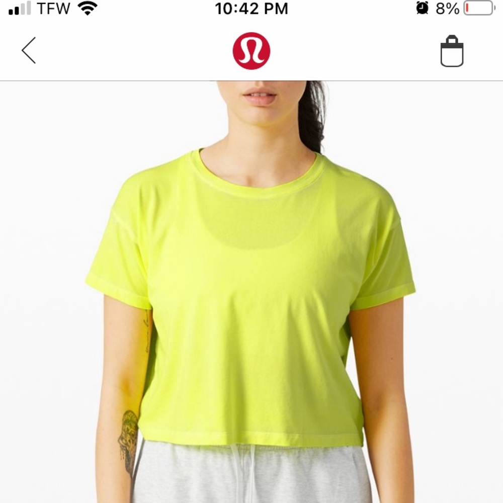 Lululemon Cates Neon Workout Shirt